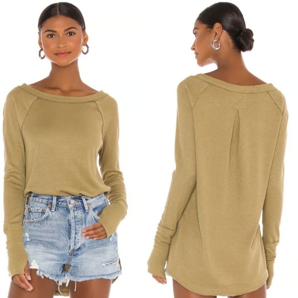 Free People Olive Green Sweater